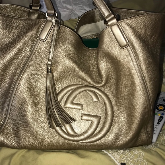 Authentic Large Gucci Leather Soho Bag - Picture 2 of 7